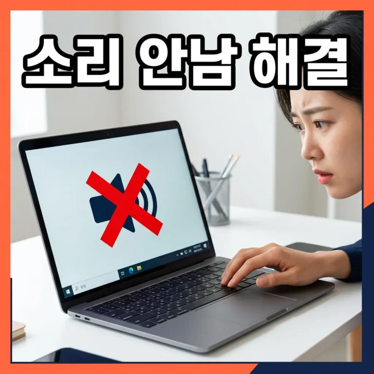 노트북 소리 안남 원인과 스피커·헤드셋 인식 오류 해결법
