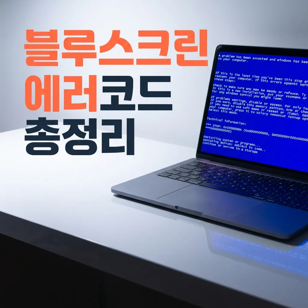 노트북 블루스크린 오류코드 7가지 원인과 직접 해결하는 방법