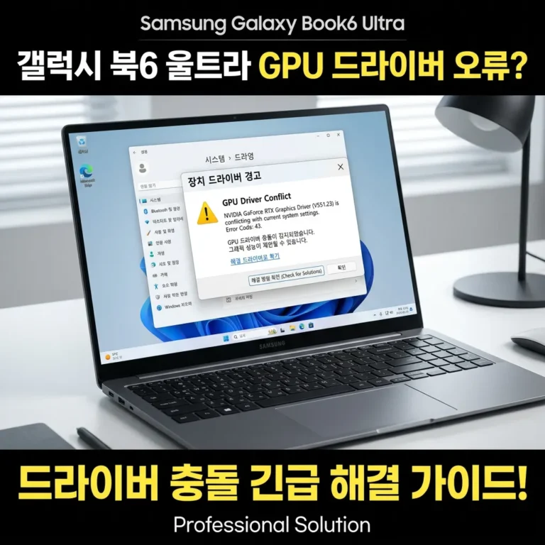 갤럭시북6 울트라 GPU 드라이버 충돌 해결, 직접 해보니 이 방법이 가장 확실했어요