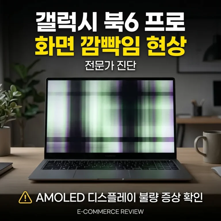 갤럭시북6 프로 AMOLED 화면 깜빡임, 원인별 해결 방법과 수리 비용까지