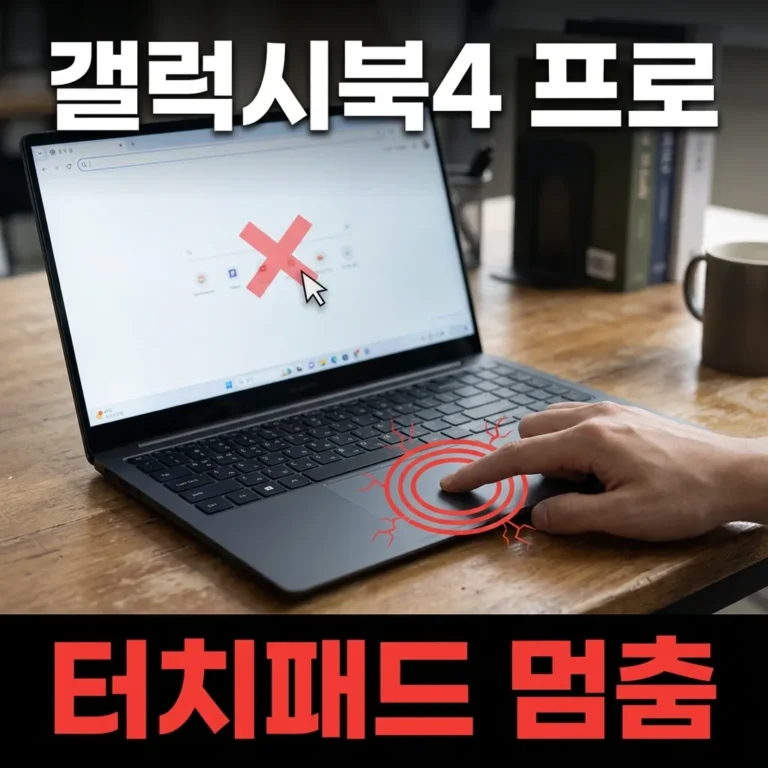 갤럭시북4 프로 터치패드 멈춤, 버벅임·튕김 해결법 5가지