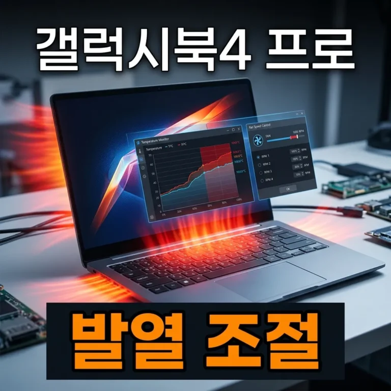 갤럭시북4 프로 발열 잡는 팬속도 수동조절 4가지 방법