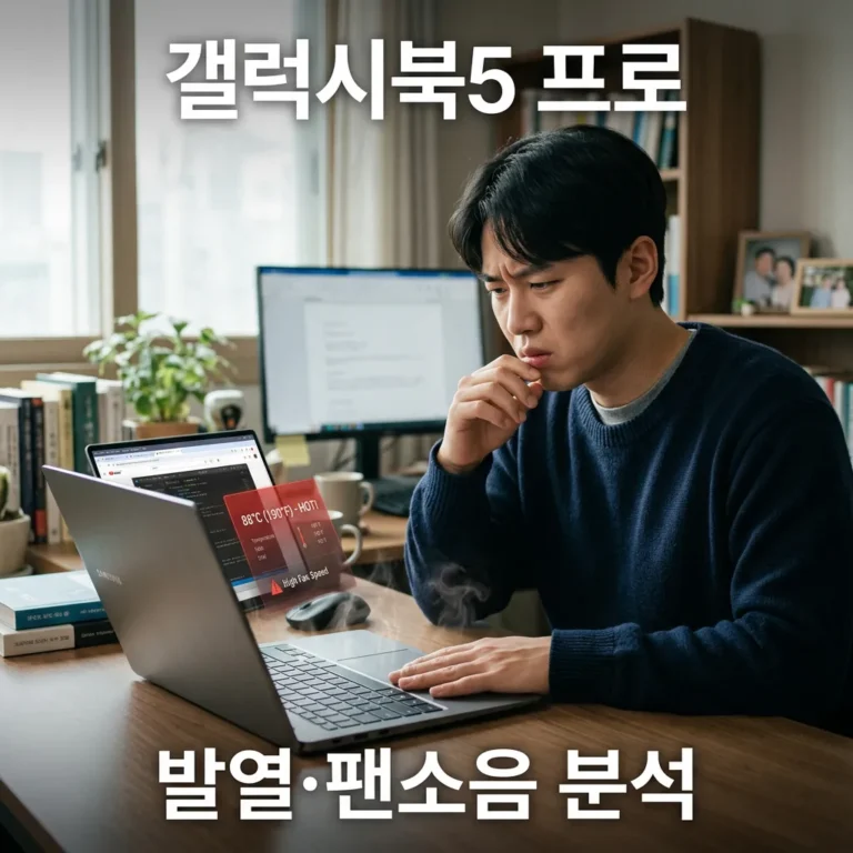 갤럭시북5 프로 발열·팬소음 실제 테스트｜온도·소음 수준 분석
