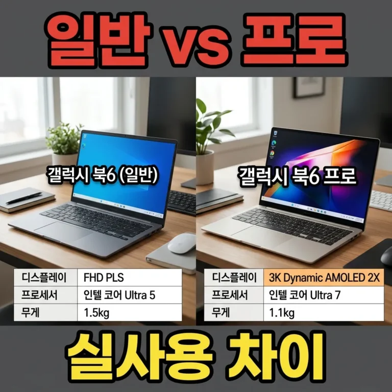 갤럭시북6 일반 vs 프로, 실사용 차이 5가지 비교